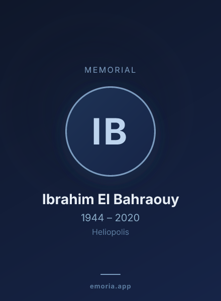 Memorial portrait of Ibrahim El Bahraouy