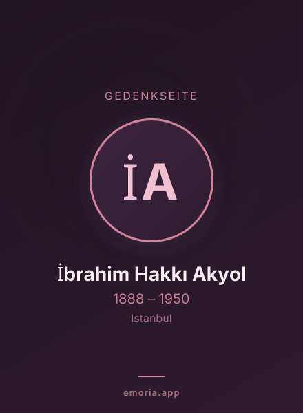 Gedenkportrait von İbrahim Hakkı Akyol