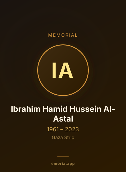 Memorial portrait of Ibrahim Hamid Hussein Al-Astal