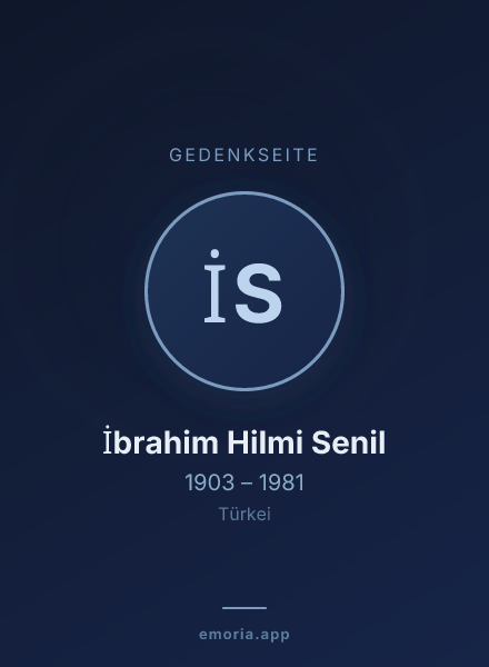 Gedenkportrait von İbrahim Hilmi Senil