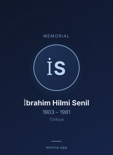 Memorial portrait of İbrahim Hilmi Senil