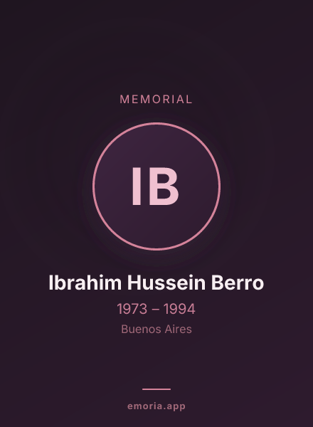 Memorial portrait of Ibrahim Hussein Berro