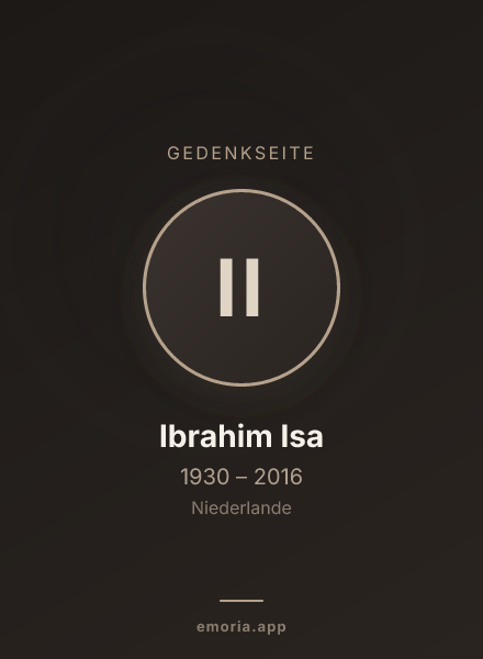 Gedenkportrait von Ibrahim Isa