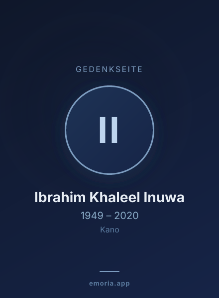 Gedenkportrait von Ibrahim Khaleel Inuwa