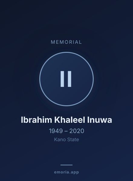 Memorial portrait of Ibrahim Khaleel Inuwa