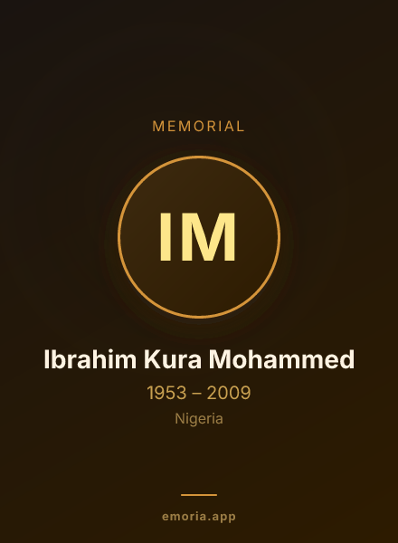 Memorial portrait of Ibrahim Kura Mohammed
