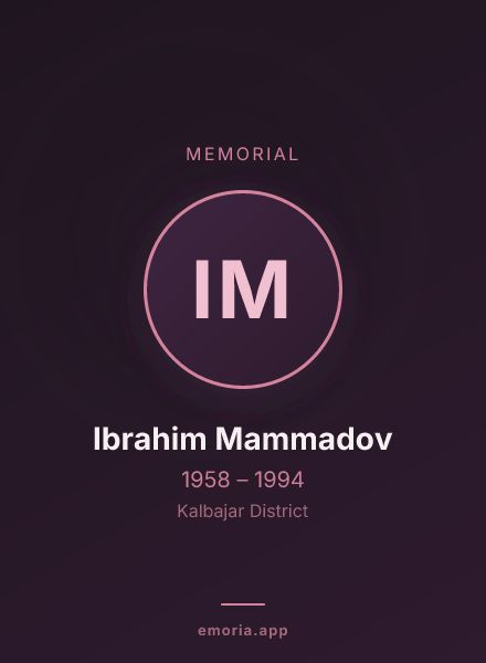 Memorial portrait of Ibrahim Mammadov