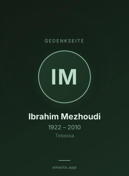 Gedenkportrait von Ibrahim Mezhoudi