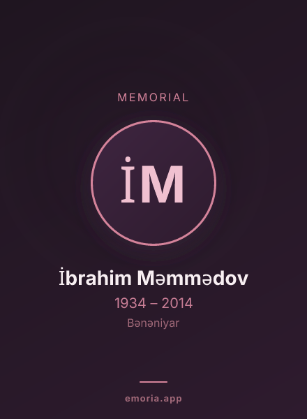 Memorial portrait of İbrahim Məmmədov