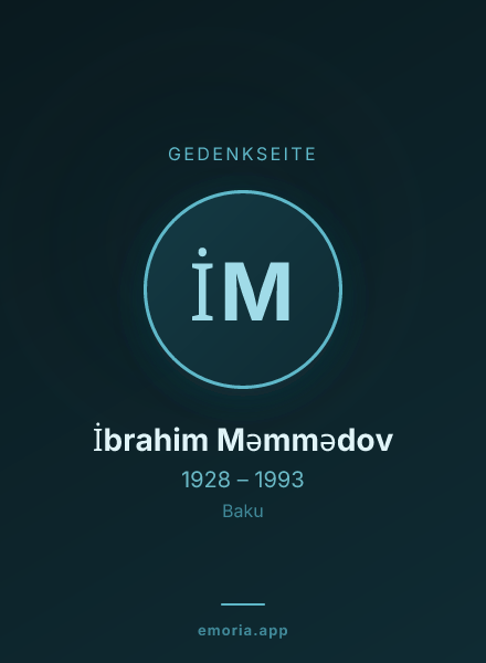 Gedenkportrait von İbrahim Məmmədov
