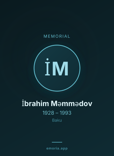 Memorial portrait of İbrahim Məmmədov