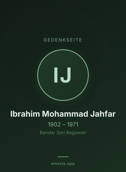Gedenkportrait von Ibrahim Mohammad Jahfar