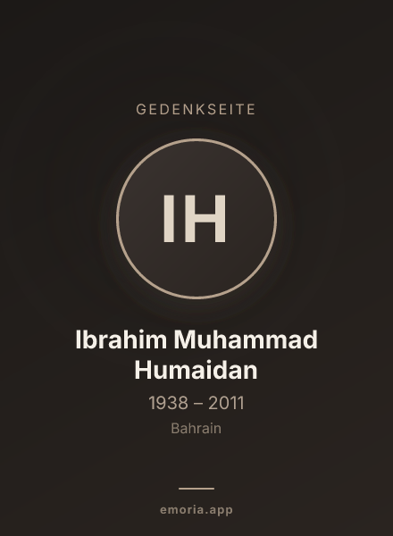 Gedenkportrait von Ibrahim Muhammad Humaidan