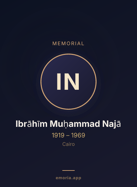 Memorial portrait of Ibrāhīm Muḥammad Najā