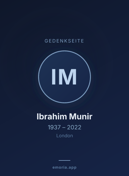 Gedenkportrait von Ibrahim Munir