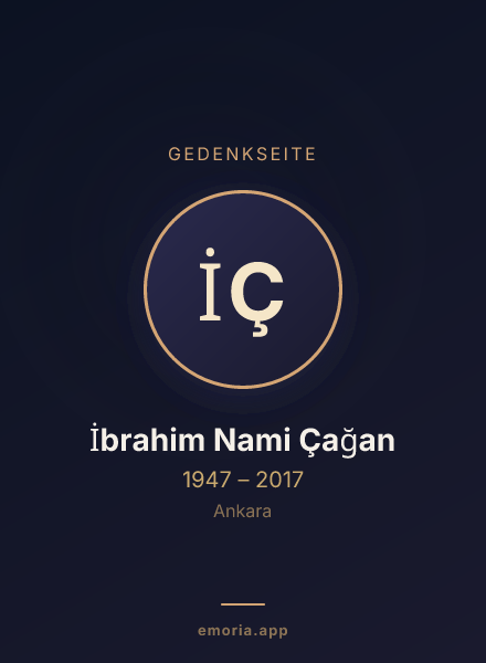 Gedenkportrait von İbrahim Nami Çağan