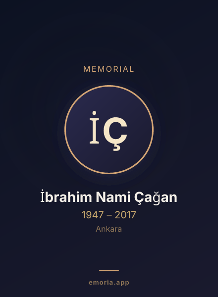 Memorial portrait of İbrahim Nami Çağan