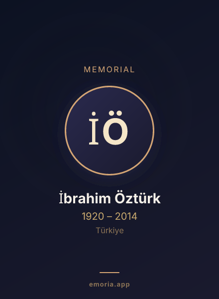 Memorial portrait of İbrahim Öztürk