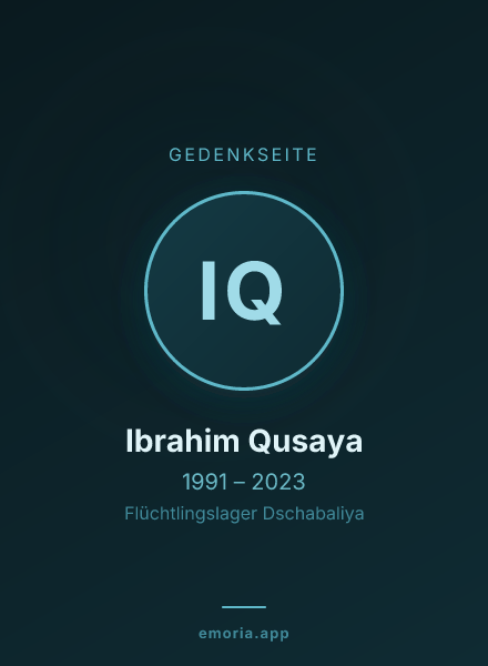 Gedenkportrait von Ibrahim Qusaya