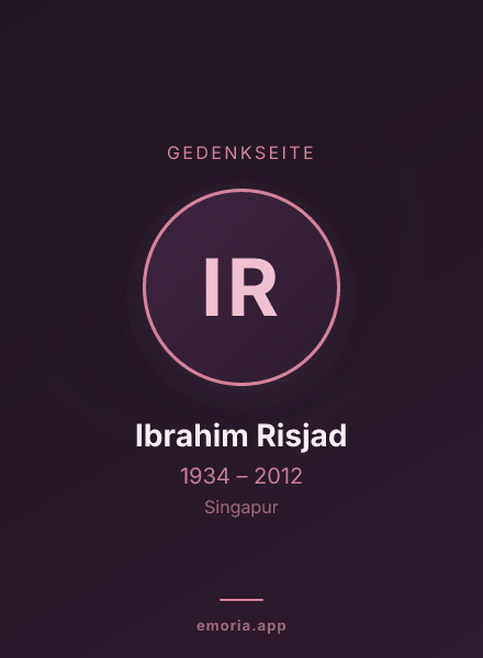 Gedenkportrait von Ibrahim Risjad