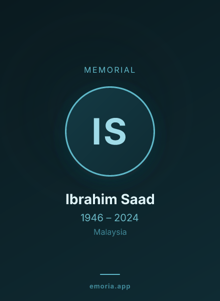 Memorial portrait of Ibrahim Saad