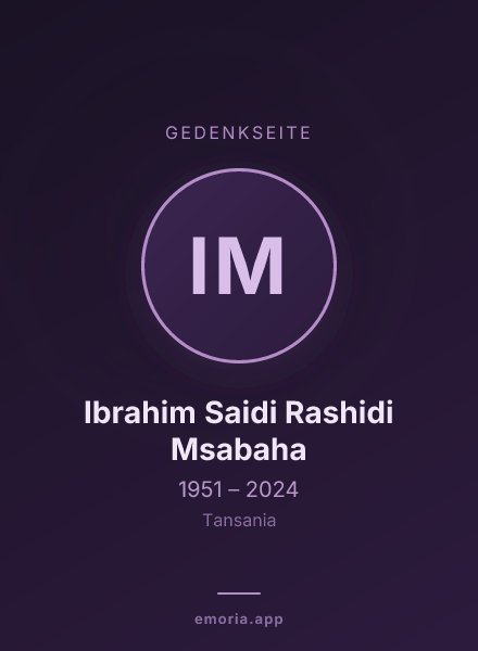 Gedenkportrait von Ibrahim Saidi Rashidi Msabaha