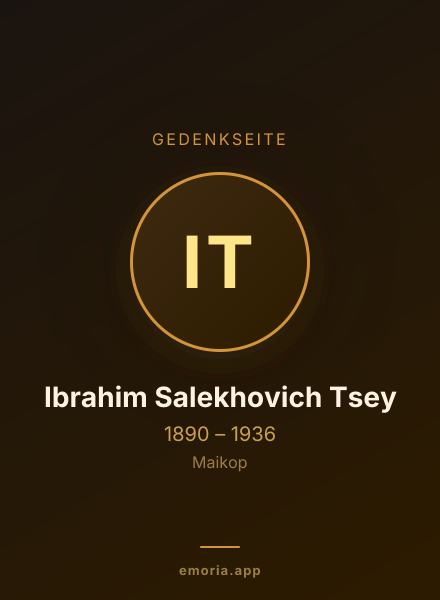 Gedenkportrait von Ibrahim Salekhovich Tsey