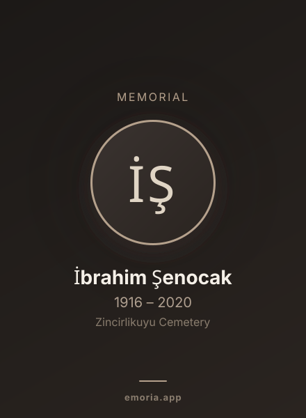 Memorial portrait of İbrahim Şenocak