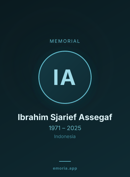 Memorial portrait of Ibrahim Sjarief Assegaf