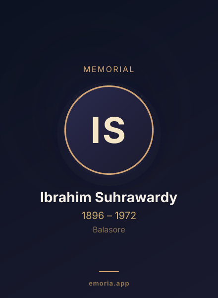 Memorial portrait of Ibrahim Suhrawardy