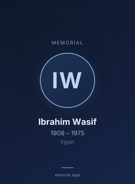 Memorial portrait of Ibrahim Wasif