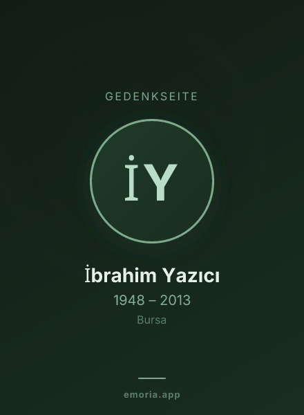 Gedenkportrait von İbrahim Yazıcı