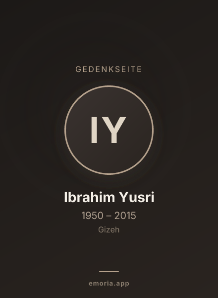 Gedenkportrait von Ibrahim Yusri