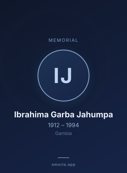 Memorial portrait of Ibrahima Garba Jahumpa