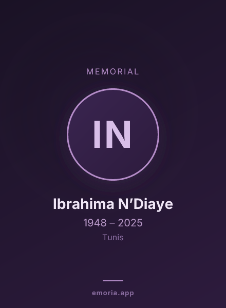Memorial portrait of Ibrahima N’Diaye
