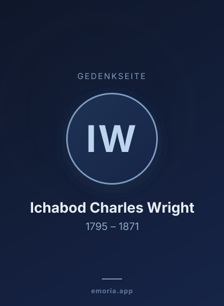 Gedenkportrait von Ichabod Charles Wright