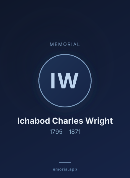 Memorial portrait of Ichabod Charles Wright