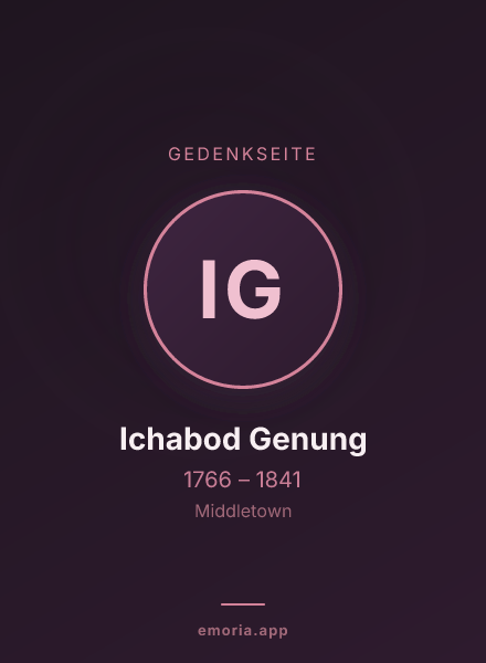 Gedenkportrait von Ichabod Genung