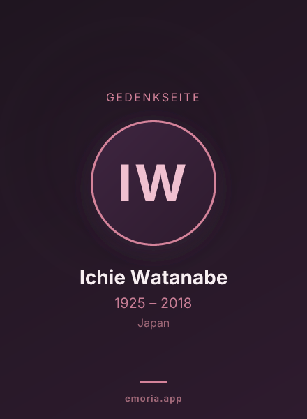 Gedenkportrait von Ichie Watanabe