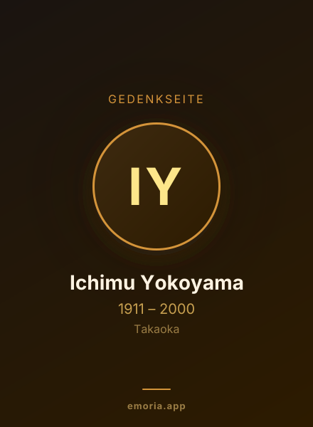 Gedenkportrait von Ichimu Yokoyama