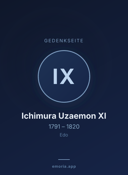 Gedenkportrait von Ichimura Uzaemon XI