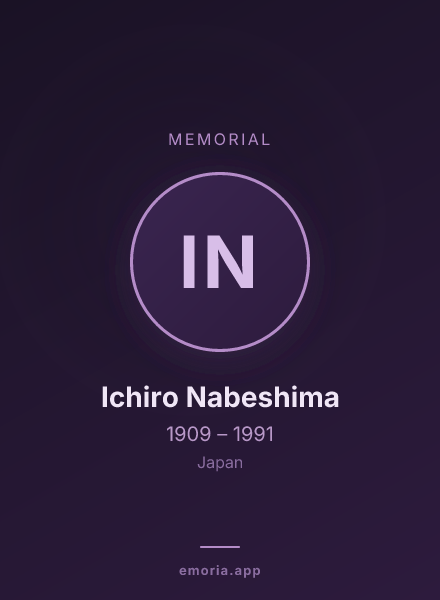 Memorial portrait of Ichiro Nabeshima