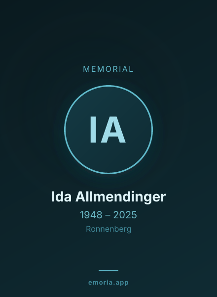 Memorial portrait of Ida Allmendinger