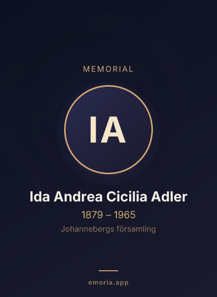 Memorial portrait of Ida Andrea Cicilia Adler