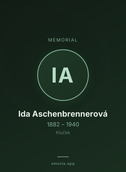 Memorial portrait of Ida Aschenbrennerová