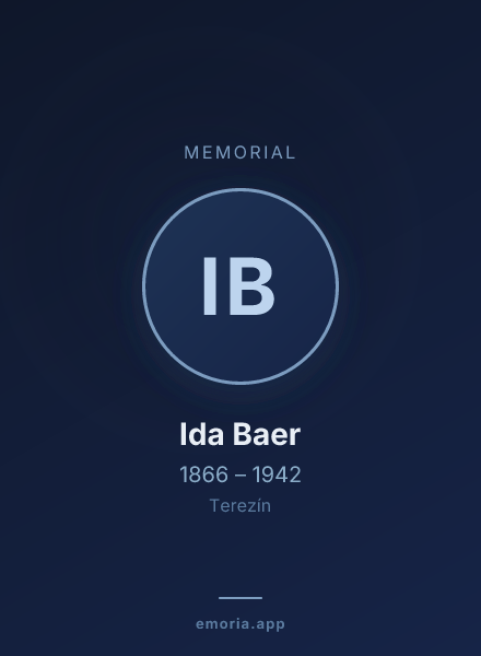 Memorial portrait of Ida Baer