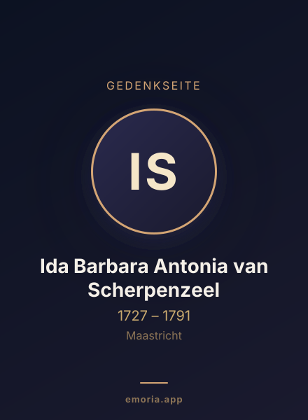 Gedenkportrait von Ida Barbara Antonia van Scherpenzeel