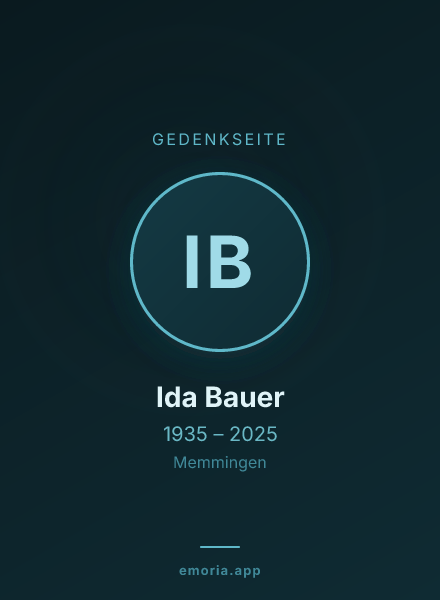 Gedenkportrait von Ida Bauer