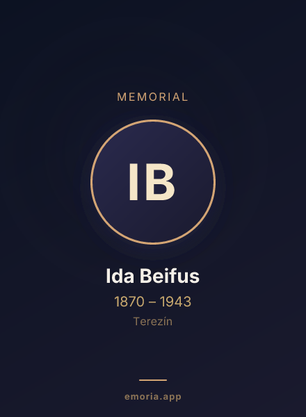 Memorial portrait of Ida Beifus