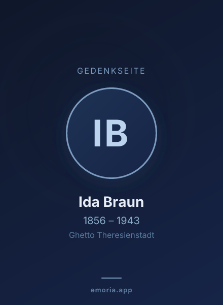 Gedenkportrait von Ida Braun